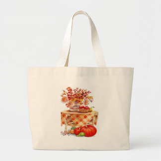 Autumn Table Large Tote Bag