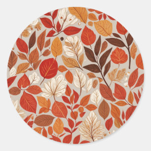 Autumn Tapestry Classic Round Sticker