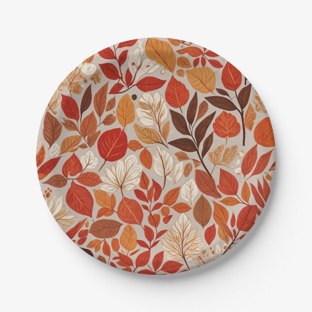 Autumn Tapestry Paper Plates (Front)