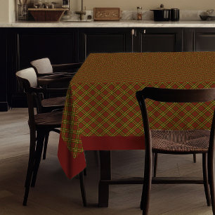 Autumn Tartan Tablecloth Elegant Checkered Style