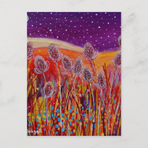 Autumn Teasels Postcard