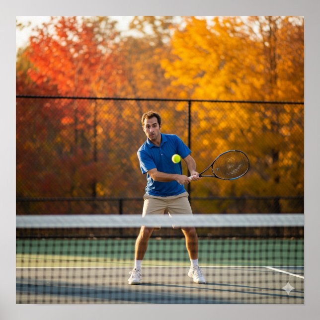 Autumn Tennis Poster (Front)