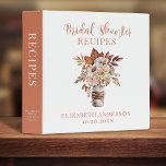 Autumn Terracotta Fall Bridal Shower Recipe Binder<br><div class="desc">An elegant terracotta Autumn floral bridal shower recipe cookbook binder. Personalize it with the brides name and shower or wedding date. Designed for you by Blackberry Boulevard.</div>
