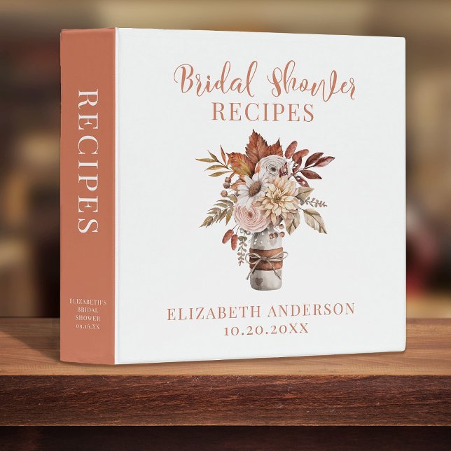 Autumn Terracotta Fall Bridal Shower Recipe Binder (Creator Uploaded)