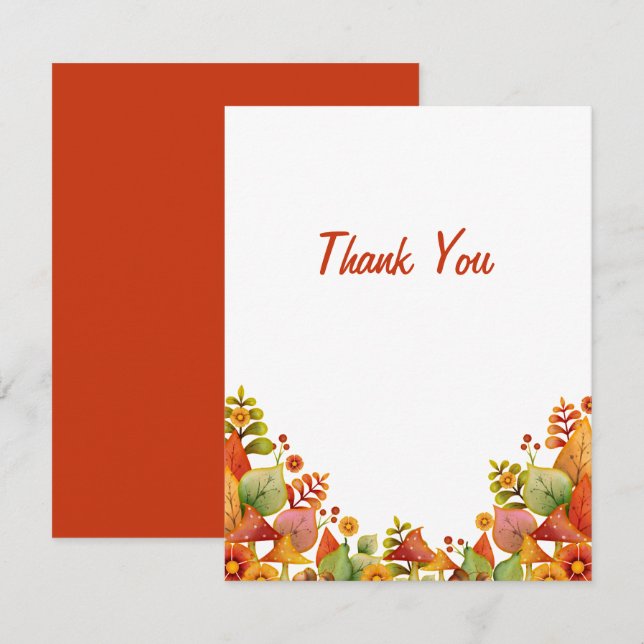 Autumn Thank Card  (Front/Back)