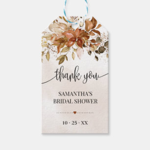 Autumn Thank You Bridal Shower Wedding Favor Tag