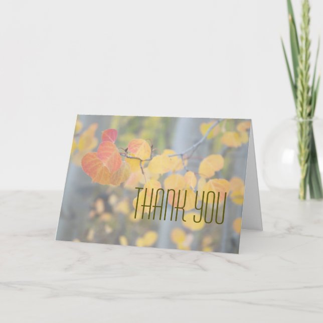 Autumn Thank you for your business greeting (Front)