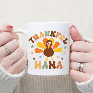 Autumn Thankful Mama Cute Gobble Thanksgiving Mug