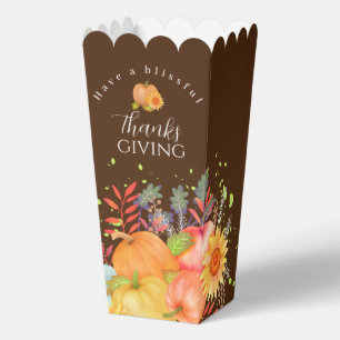Autumn Thanksgiving Brown Favor Boxes