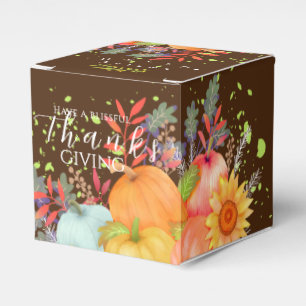 Autumn Thanksgiving Brown Favor Boxes