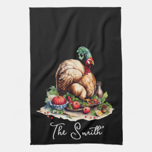 Autumn Thanksgiving Cooking Crew Fall Holiiday Kitchen Towel