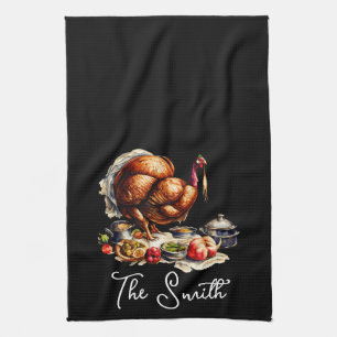 Autumn Thanksgiving Cooking Crew Fall Holiiday Kitchen Towel