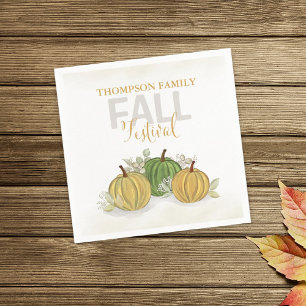 Autumn Thanksgiving Gourds Custom Napkins