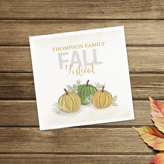 Autumn Thanksgiving Gourds Custom Napkins (Creator Uploaded)