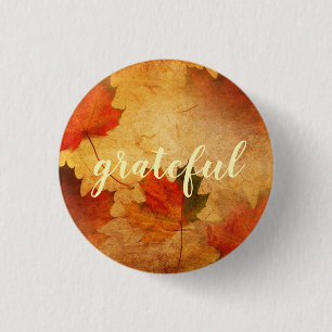Autumn Thanksgiving Holiday Custom Button