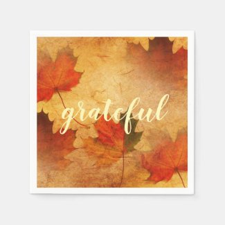 Autumn Thanksgiving Holiday Custom Napkins