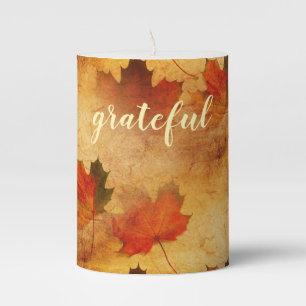 Autumn Thanksgiving Holiday Custom Pillar Candle