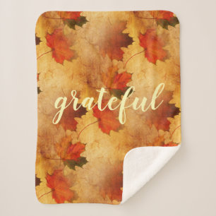 Autumn Thanksgiving Holiday Custom Sherpa Blanket