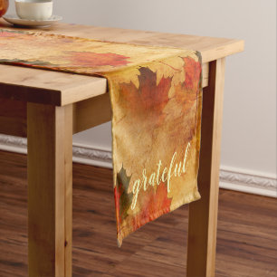 Autumn Thanksgiving Holiday Custom Short Table Runner