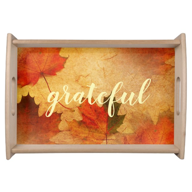 Autumn Thanksgiving Holiday Serving Tray (Front)