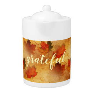 Autumn Thanksgiving Holiday Teapot