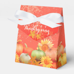 Autumn Thanksgiving Orange Favor Boxes