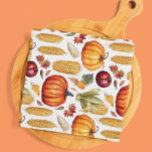 Autumn Thanksgiving Pumpkin Corn Food Kitchen Towel<br><div class="desc">This design may be personalized by choosing the Edit Design option. You may also transfer onto other items. Contact me at colorflowcreations@gmail.com or use the chat option at the top of the page if you wish to have this design on another product or need assistance with this design. See more...</div>