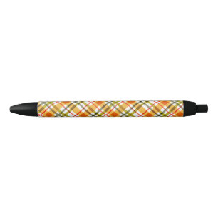 Autumn Thanksgiving Slant Plaid Pen