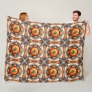 Autumn Thanksgiving Trendy Pumpkin Collection Fleece Blanket
