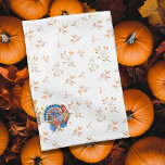 Autumn Thanksgiving Turkey Pumpkin Wagon Kitchen Towel<br><div class="desc">This design may be personalized by choosing the Edit Design option. You may also transfer onto other items. Contact me at colorflowcreations@gmail.com or use the chat option at the top of the page if you wish to have this design on another product or need assistance with this design. See more...</div>