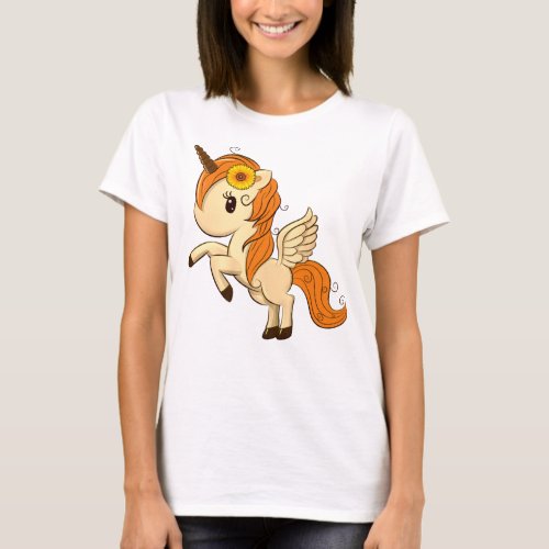 Autumn Thanksgiving Unicorn Pegasus T_Shirt