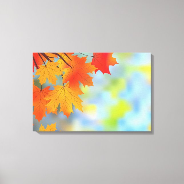 Autumn Theme Beautiful Wrapped Canvas Print (Front)