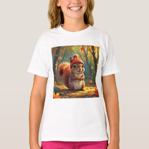Autumn Theme T-Shirt   Fall Squirrel