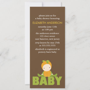 Autumn Themed Baby Shower Invitation