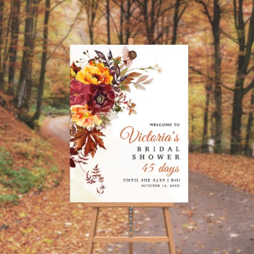 Autumn themed Bridal Shower Poster