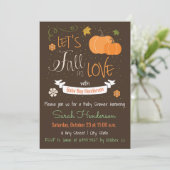 Autumn Themed Fall In Love Baby Shower Invite (Standing Front)