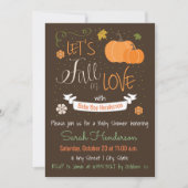Autumn Themed Fall In Love Baby Shower Invite (Front)