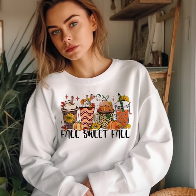 AUTUMN THEMED FALL SWEET FALL COFFEE LOVER SWEATSHIRT (Creator Uploaded)