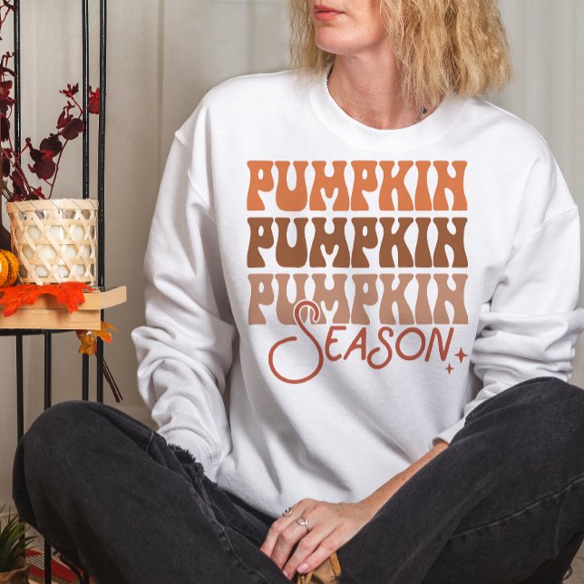 AUTUMN THEMED GROOVY FALL PUMPKIN SEASON SWEATSHIRT (Creator Uploaded)