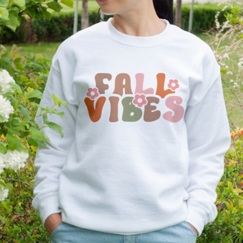 AUTUMN THEMED GROOVY FALL VIBES SWEATSHIRT