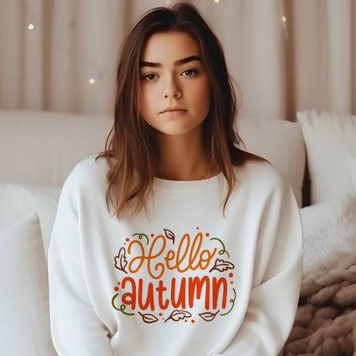 AUTUMN THEMED HELLO AUTUMN SWEATSHIRT