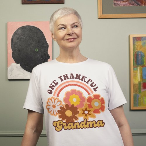 AUTUMN THEMED ONE THANKFUL GRANDMA T_Shirt