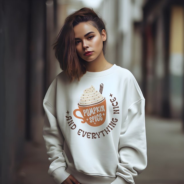 AUTUMN THEMED PUMPKIN SPICE & EVERYTHING NICE SWEATSHIRT (Creator Uploaded)