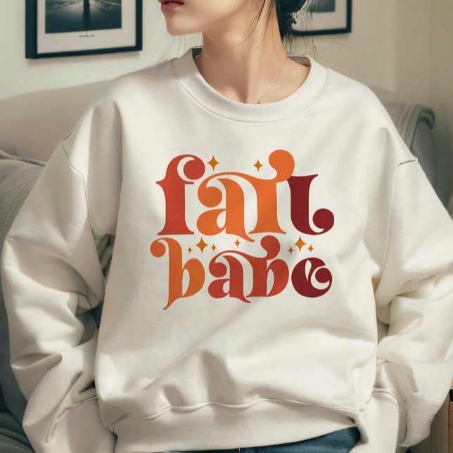 AUTUMN THEMED RETRO FALL BABE SWEATSHIRT (Creator Uploaded)