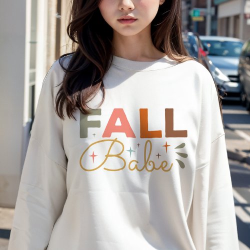 AUTUMN THEMED RETRO FALL BABE SWEATSHIRT