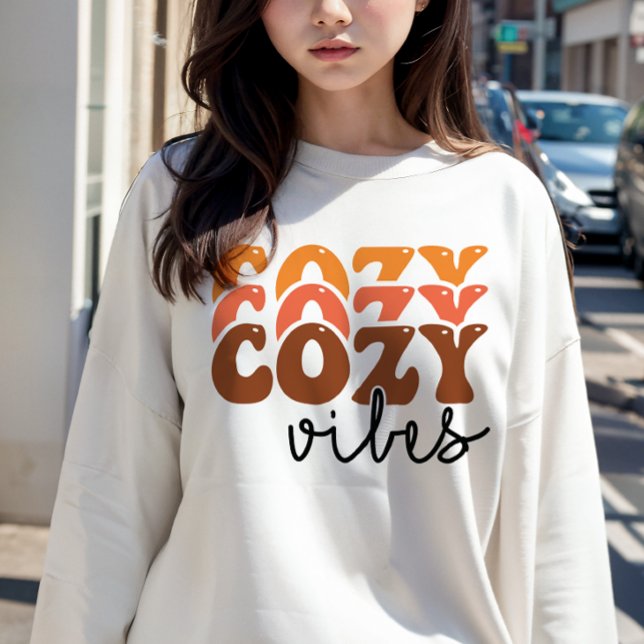 AUTUMN THEMED RETRO FALL COZY VIBES SWEATSHIRT (Creator Uploaded)