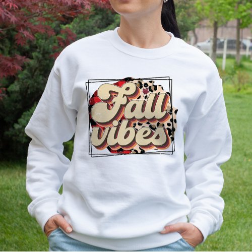 AUTUMN THEMED RETRO GROOVY FALL VIBES SWEATSHIRT