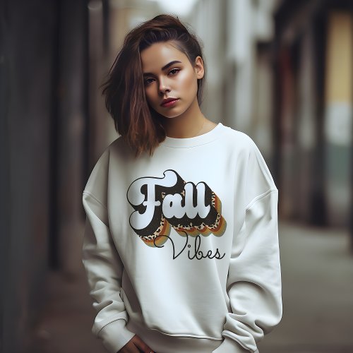 AUTUMN THEMED RETRO GROOVY FALL VIBES SWEATSHIRT