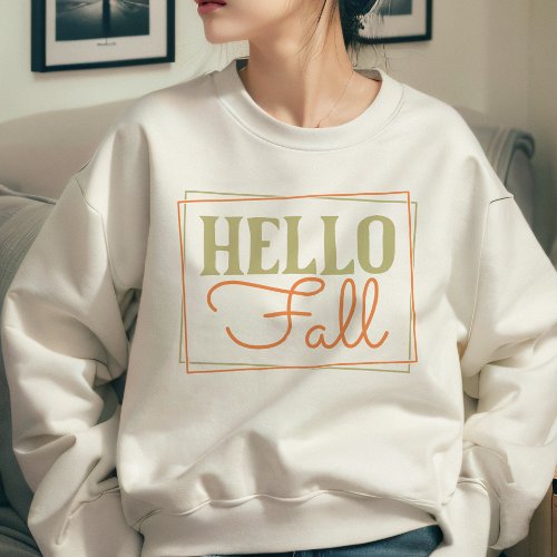 AUTUMN THEMED RETRO HELLO FALL SWEATSHIRT