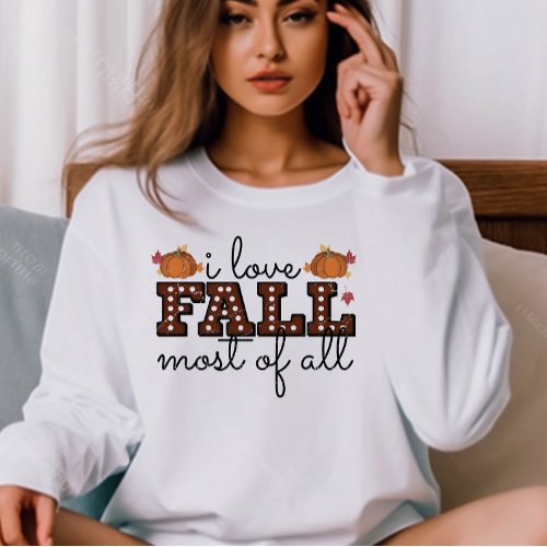 AUTUMN THEMED WESTERN I LOVE FALL MOST OF ALL SWEATSHIRT